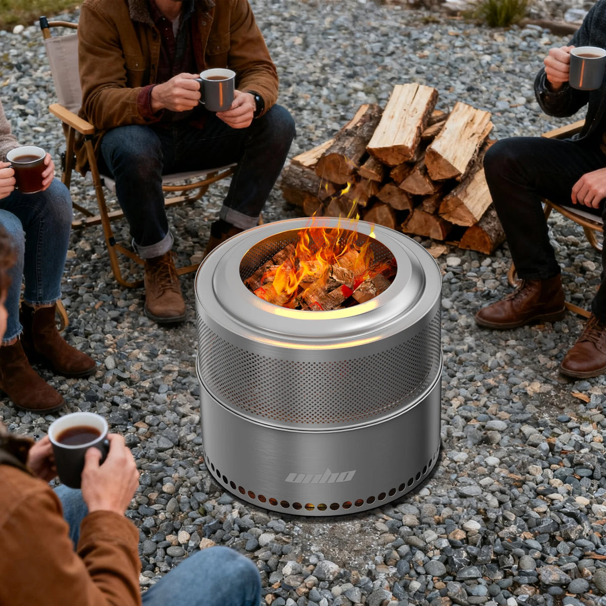 Portable Stainless Steel Smokeless Wood Burning Fire Pit