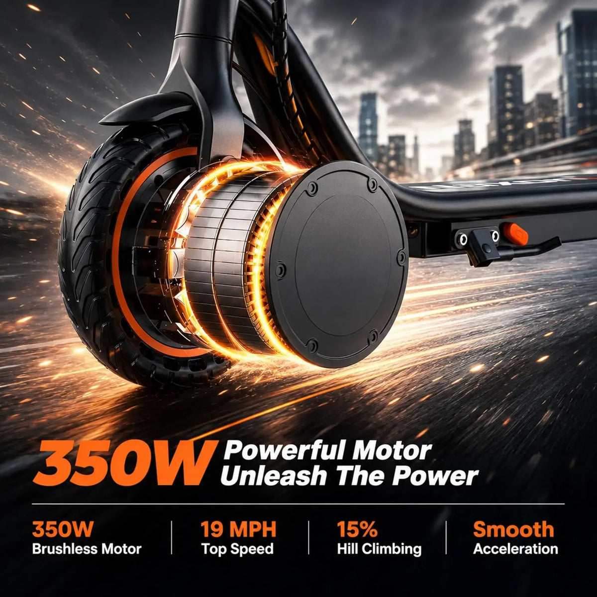 2026 New 8.5‘’ Electric Scooter Solid Tire 350W 19mph APP Smart Control 4 Speed Modes Foldable E-Scooter 16miles Max Range for Campus Commuting