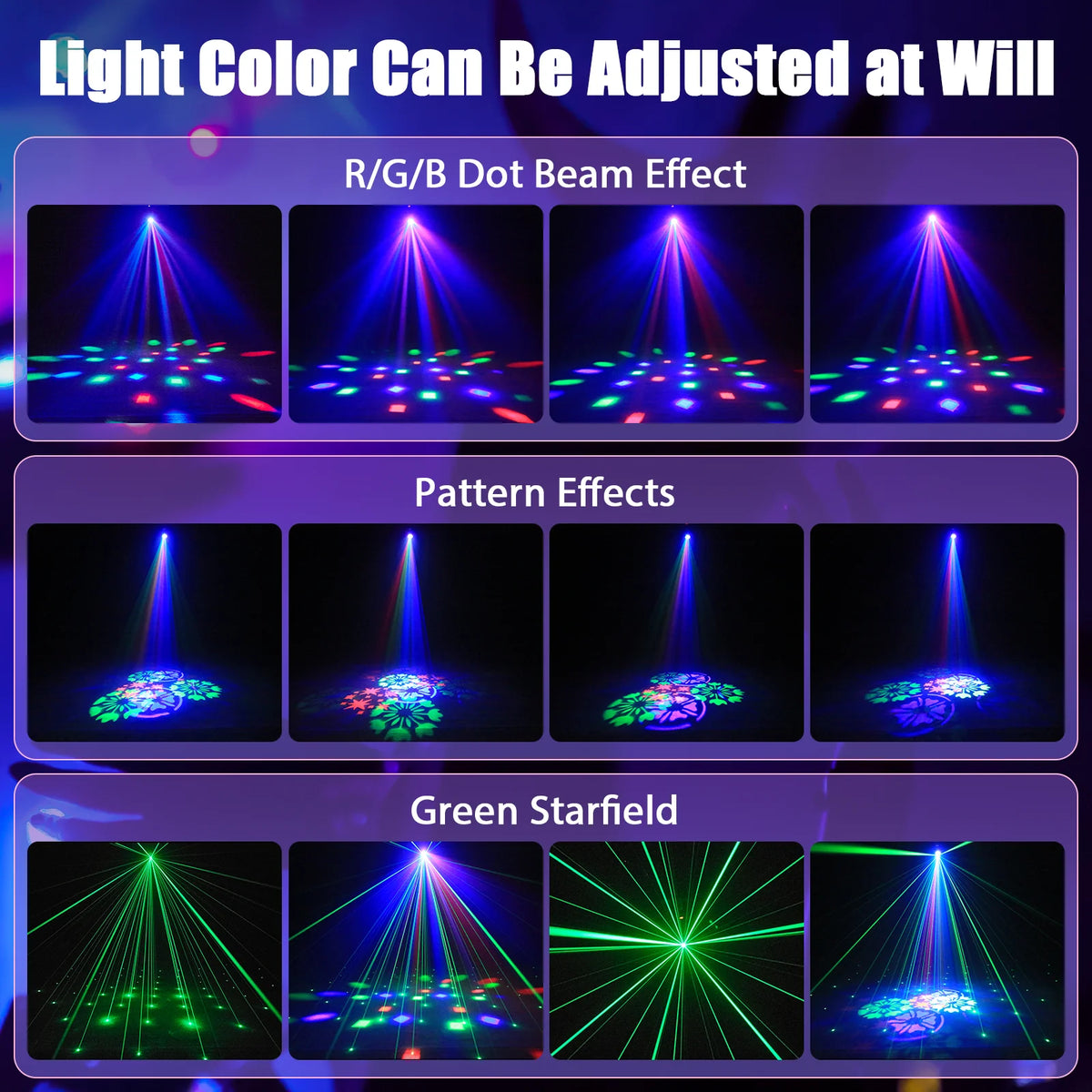 U'King RGB Beam Moving Head Light With DMX Strobe Effects