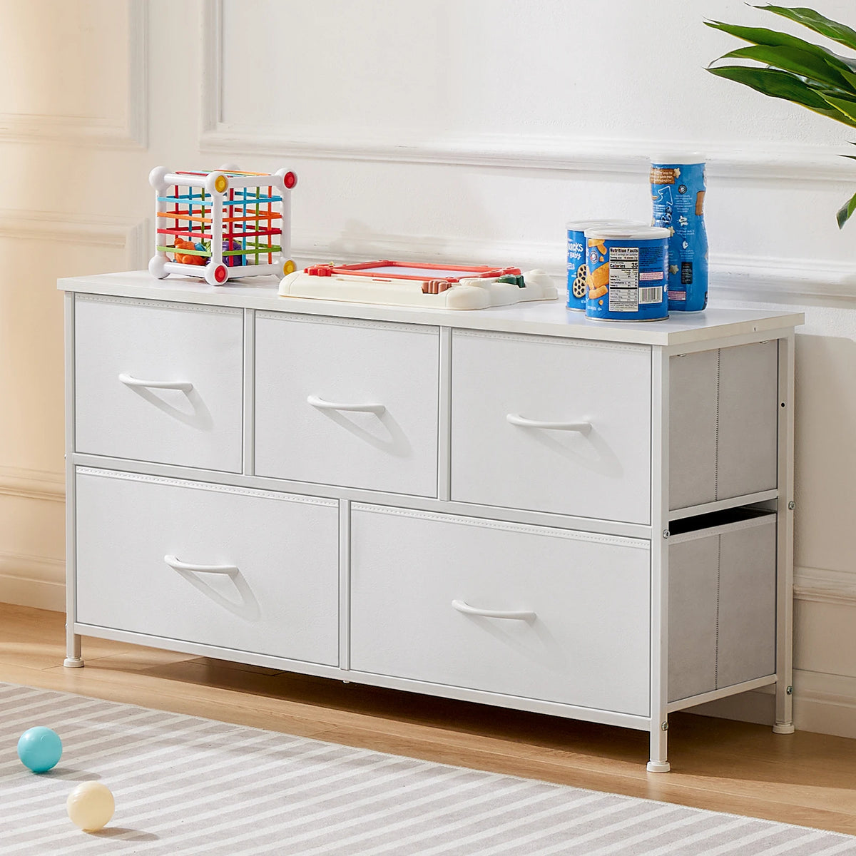 JHK Bedroom Wardrobe Cabinet With Fabric Drawers For Storage