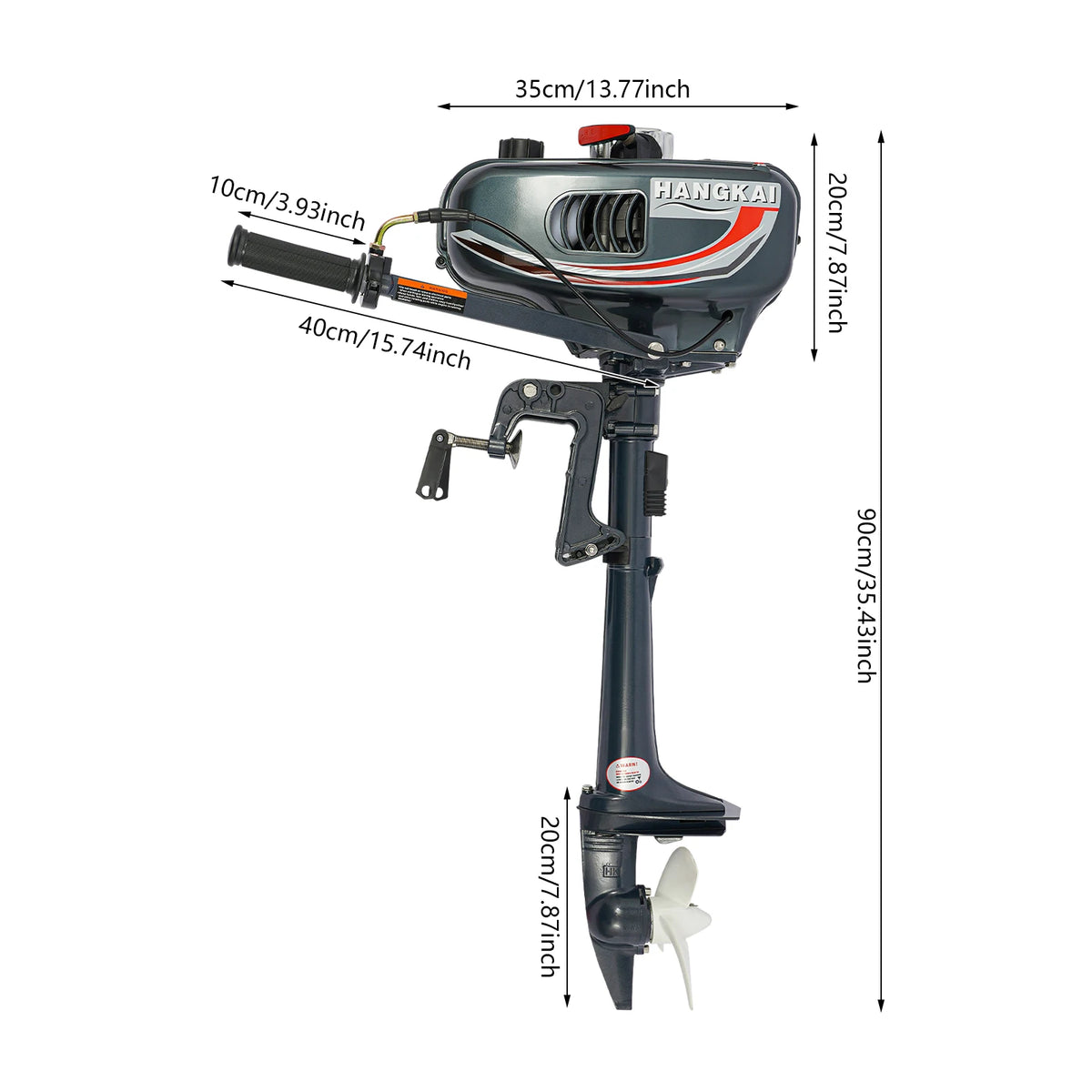 3.5Hp Outboard Motor – 2-Stroke – 5000Rpm – Cdi Ignition – 180 °   Steering – Aluminum Alloy – for Fishing Boat Speedboat – 9.8kg
