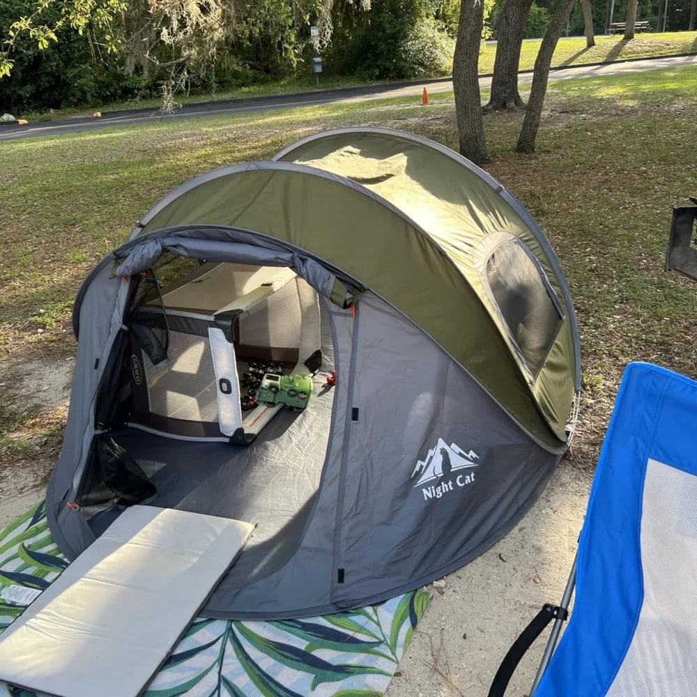 Night Cat Instant Waterproof Pop Up Camping Tent For Hiking