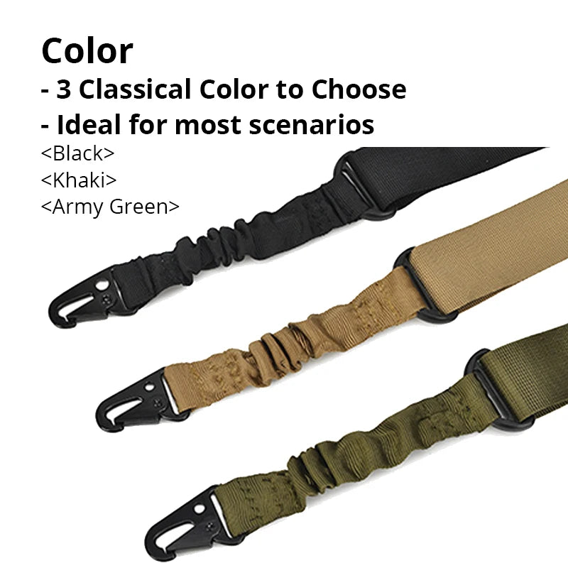 Tactical Two Point Bungee Rifle Sling Shoulder Strap for Hunting