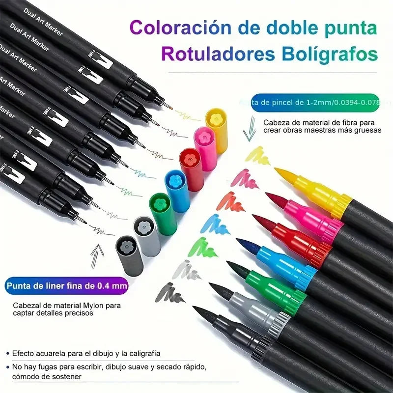 Durable Dual Tip Acrylic Paint Markers For Art And Crafts