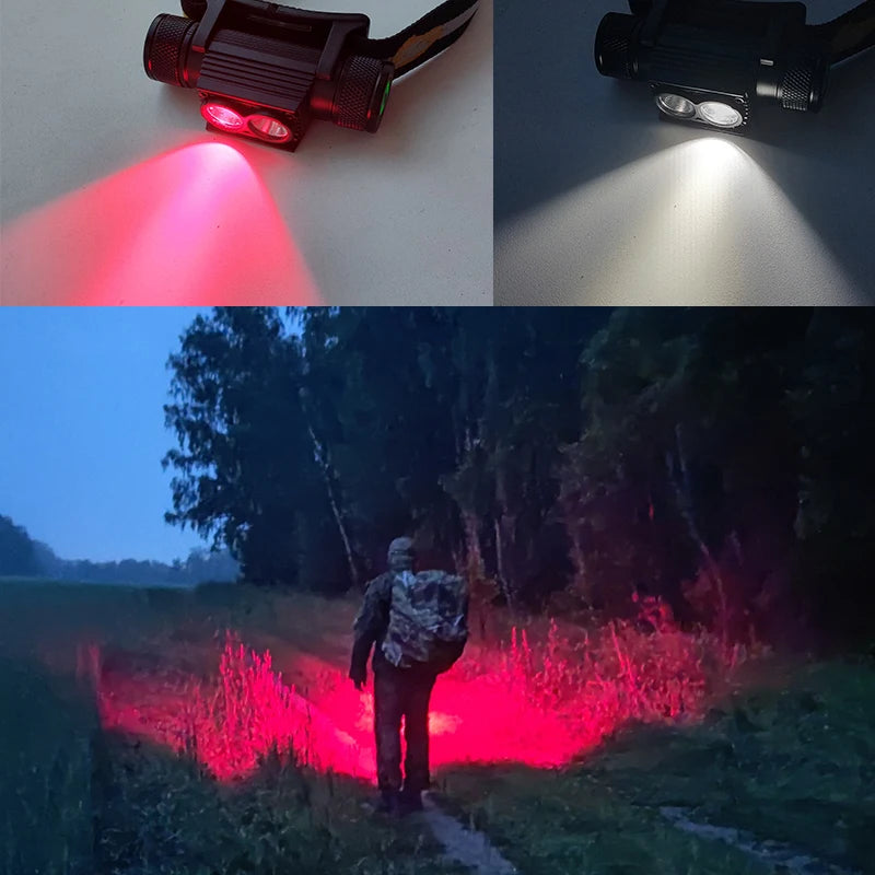 Sofirn H25LR Rechargeable LED Headlamp With White And Red Light