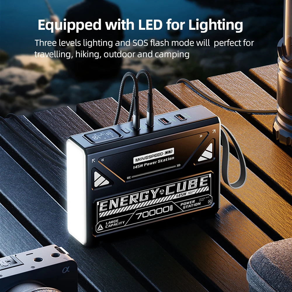 Movementspeed Led Camping Lantern With Rechargeable Battery And Emergency Light