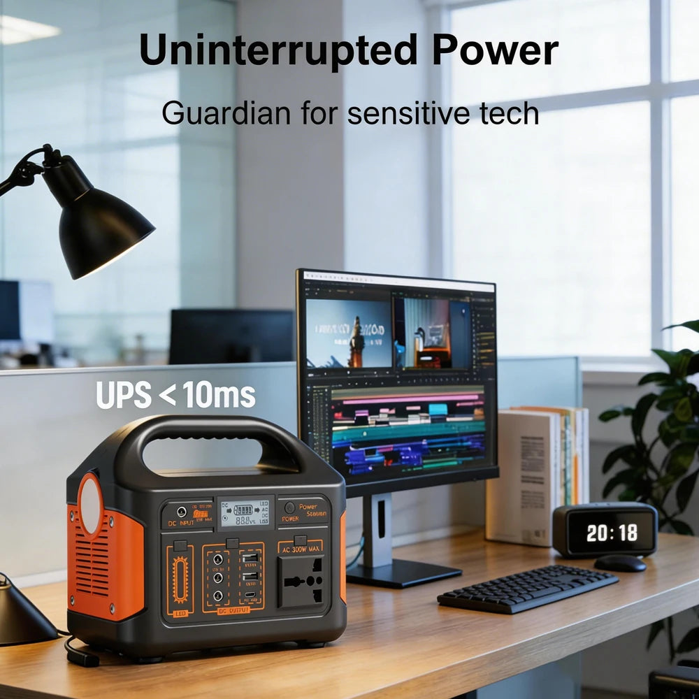 GaiaRay Portable Power Station With LiFePO4 Battery For Camping