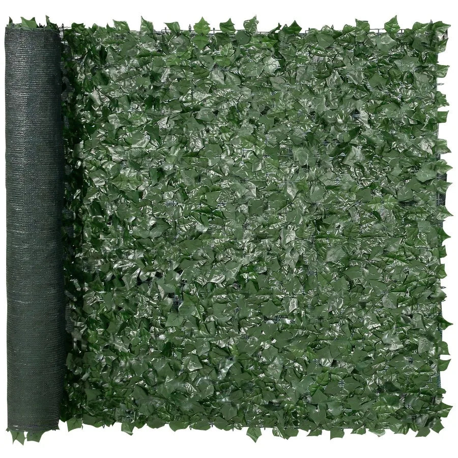 Ivy Privacy Fence 59 x 98 in Artificial Green Wall Screen Greenery Ivy Fence with Mesh Cloth Backing and Strengthened Joint Fau