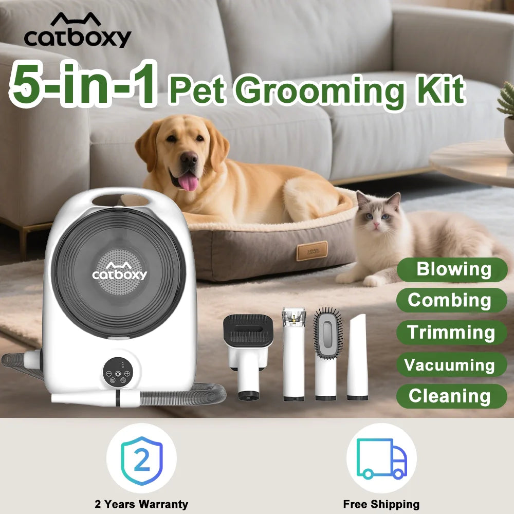 Pet Grooming Vacuum And Dryer With Hair Suction System