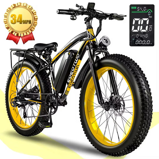 EOEOTWO Electric Mountain Ebike With 750W Motor And Fat Tires