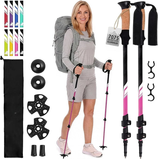 Lightweight Collapsible Trekking Poles For Hiking And Walking