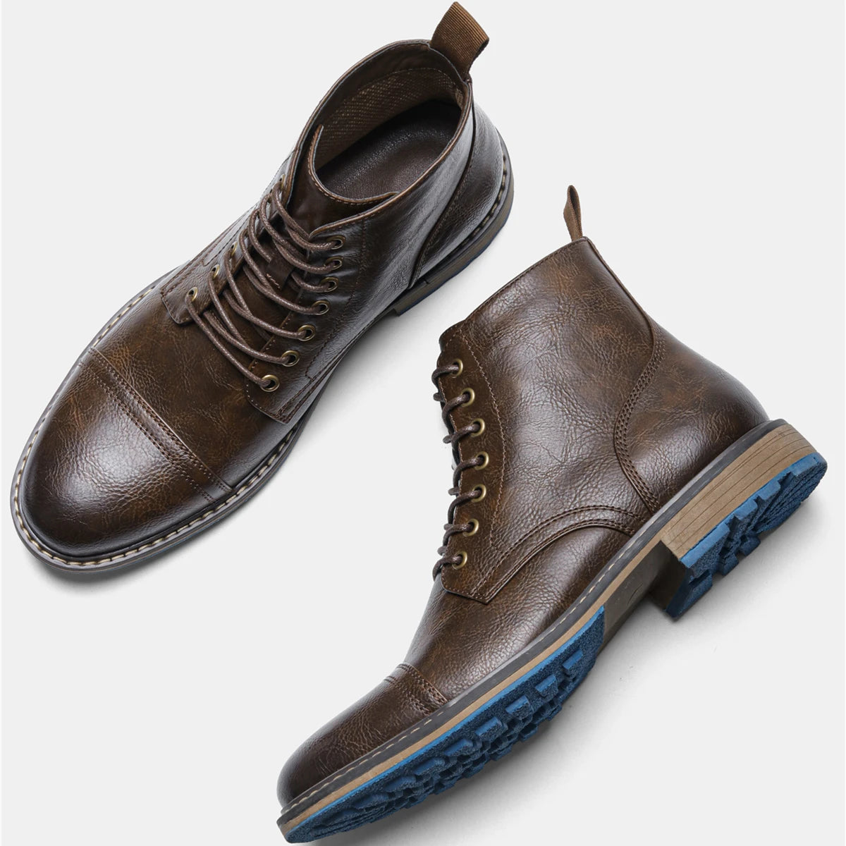 Hecrafted Mens Fashion Ankle Boots With Comfortable Zip Closure