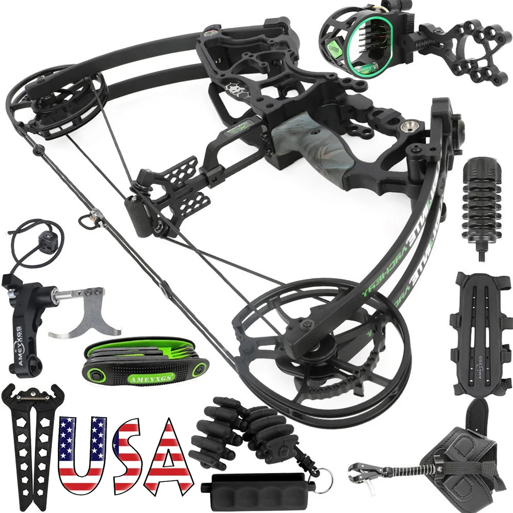 Adjustable Compound Bow Archery Set For Hunting And Target Shooting