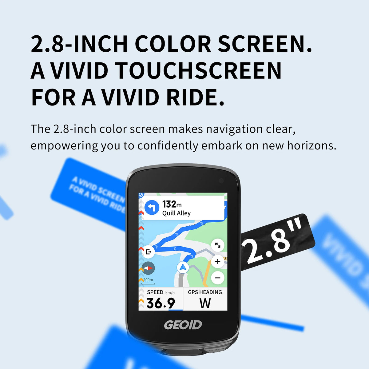 GEOID CC700 Pro GPS Bicycle Computer With Touchscreen Navigation