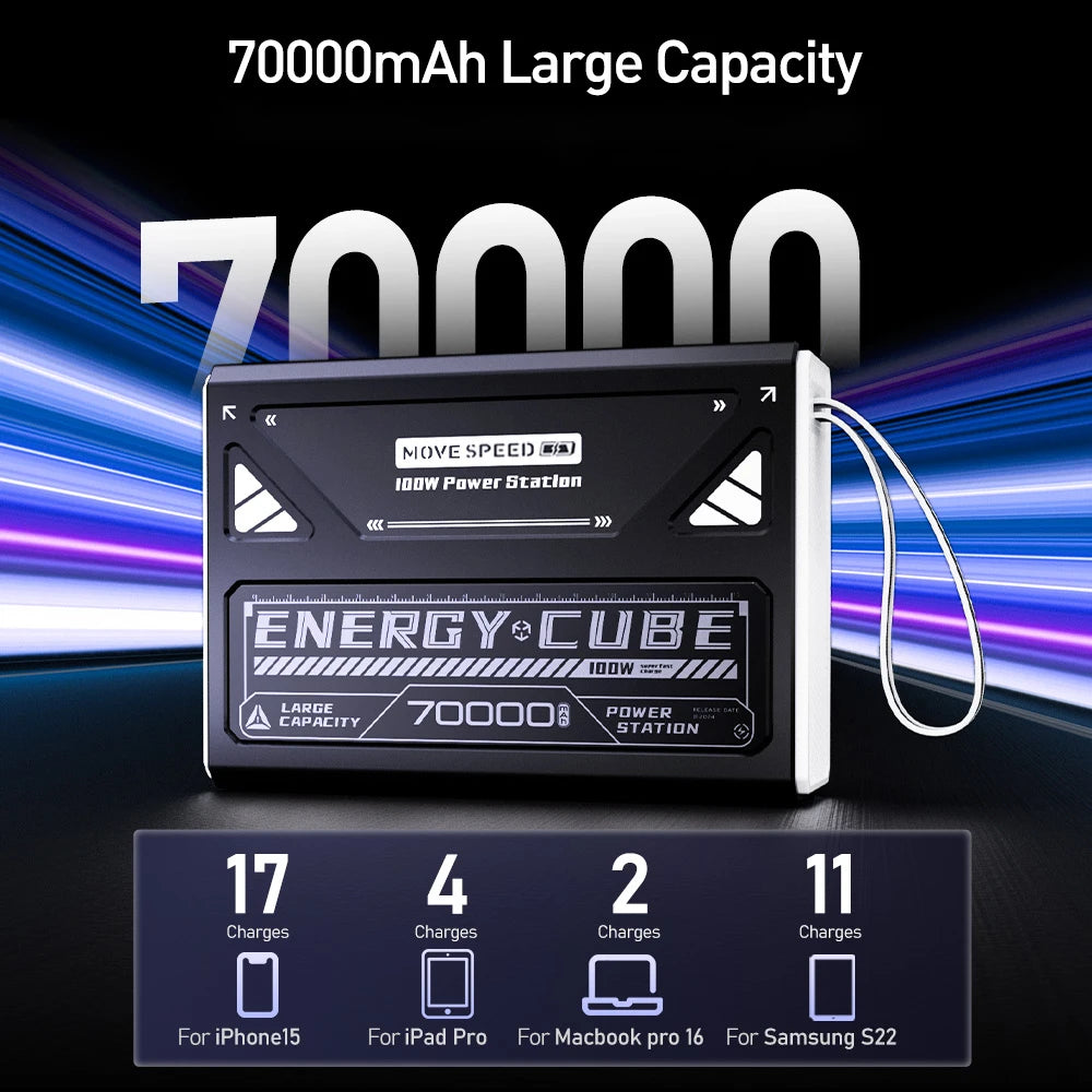 Movspeed 140W Portable Power Bank For Cameras And Laptops