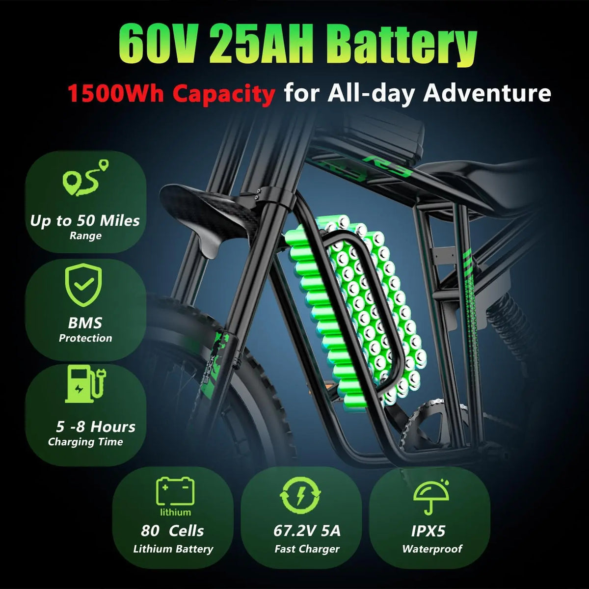 Nachbike 6000W 60V Electric Dirt Bike Dual Hydraulic Full Suspension