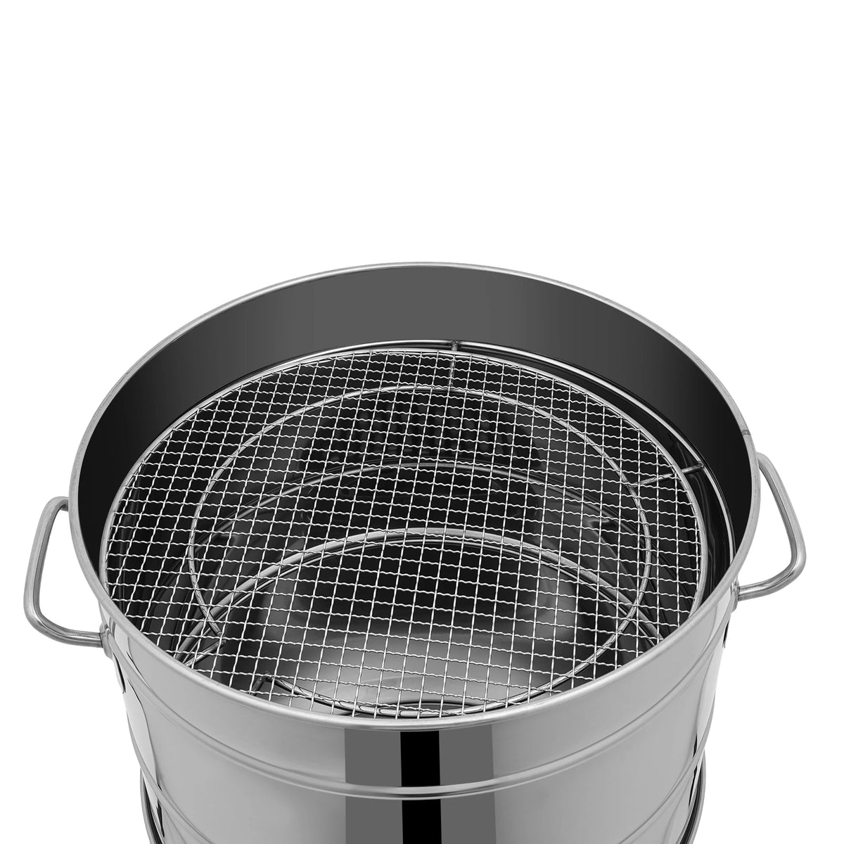 Portable Stainless Steel Hanging Charcoal Grill With Rotating Skewers