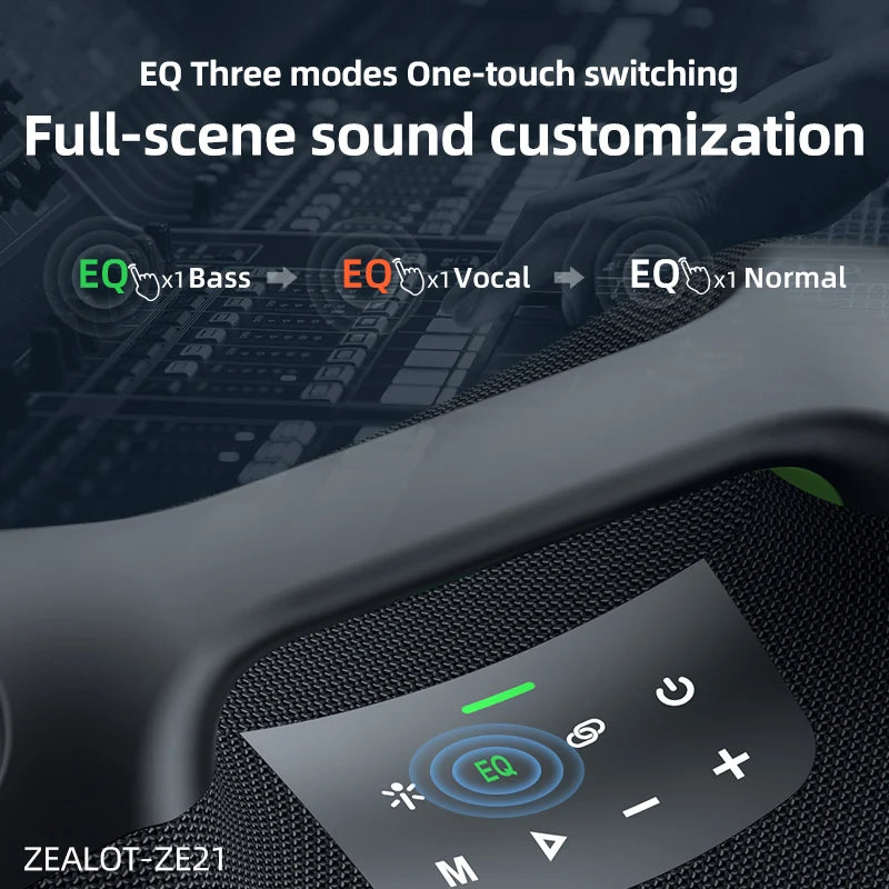 Zealot Portable Bluetooth Speaker Waterproof HiFi Wireless Audio System