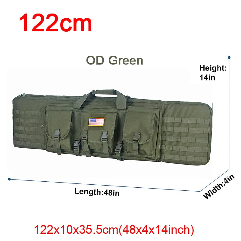 LQARMY Tactical Double Rifle Case Molle Hunting Airsoft Gun Bag