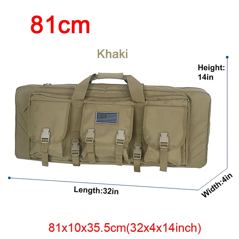 LQARMY Tactical Double Rifle Case Molle Hunting Airsoft Gun Bag