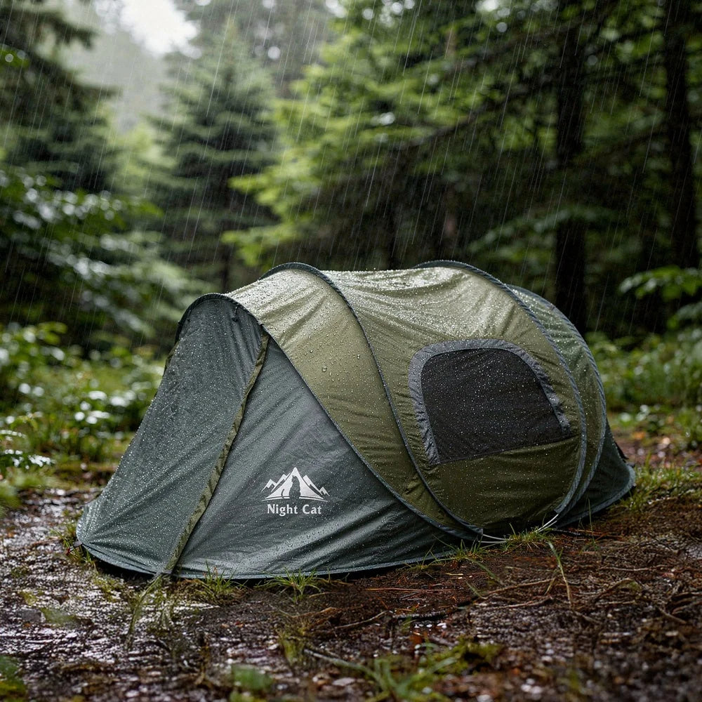 Night Cat Instant Waterproof Pop Up Camping Tent For Hiking