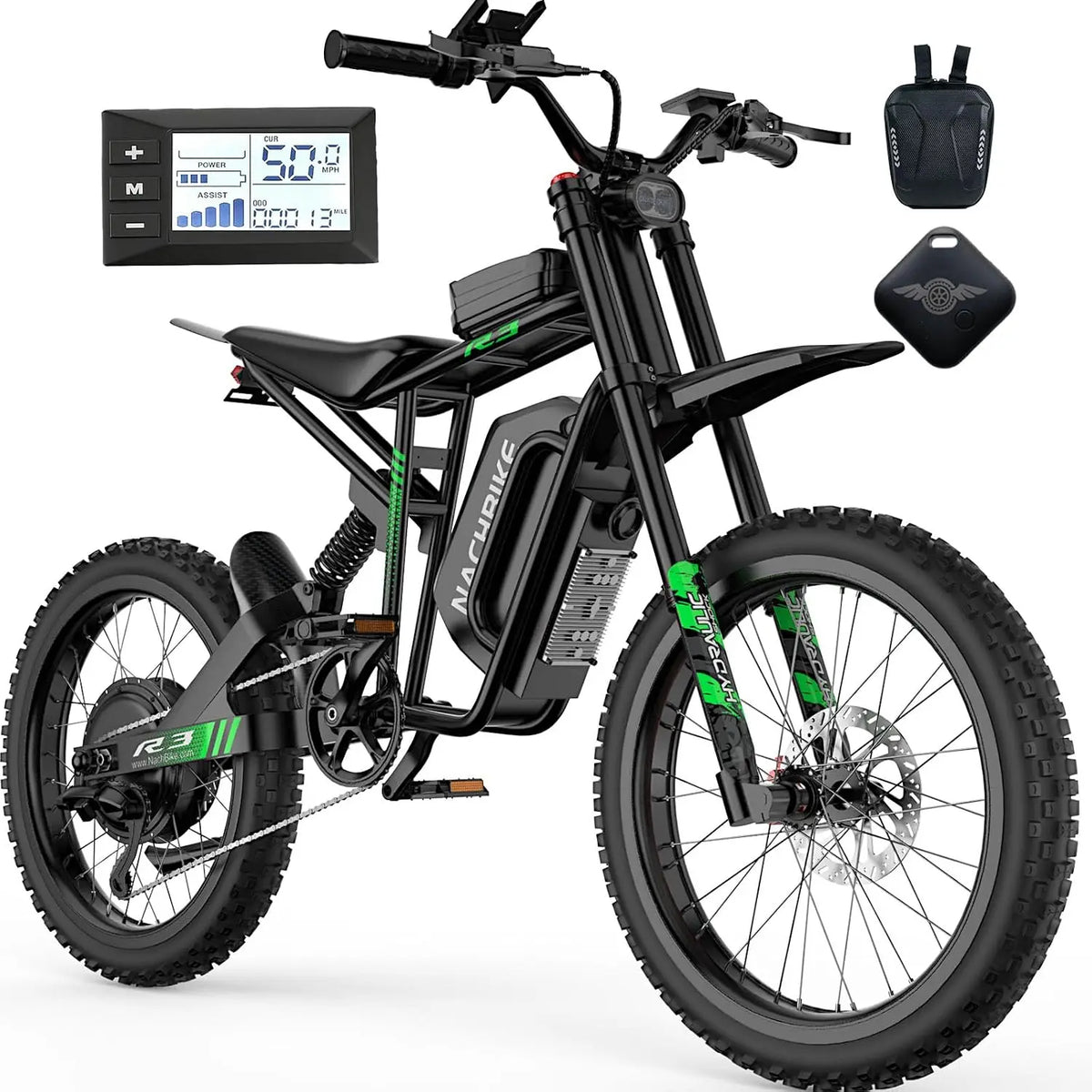 Nachbike 6000W 60V Electric Dirt Bike Dual Hydraulic Full Suspension