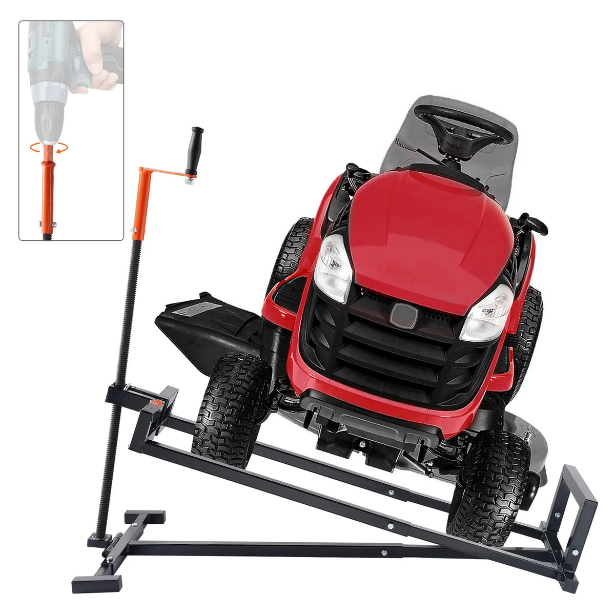 SucceBuy Hydraulic Lawn Mower Lift for Garden Tractors
