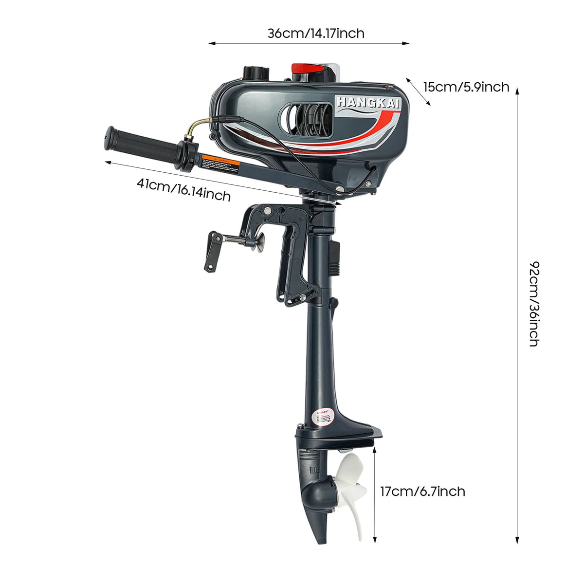 Bymaocar Two Stroke Outboard Motor With Manual Start