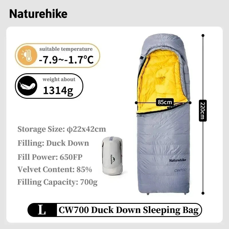 Naturehike CW700 Ultralight Duck Down Winter Sleeping Bag