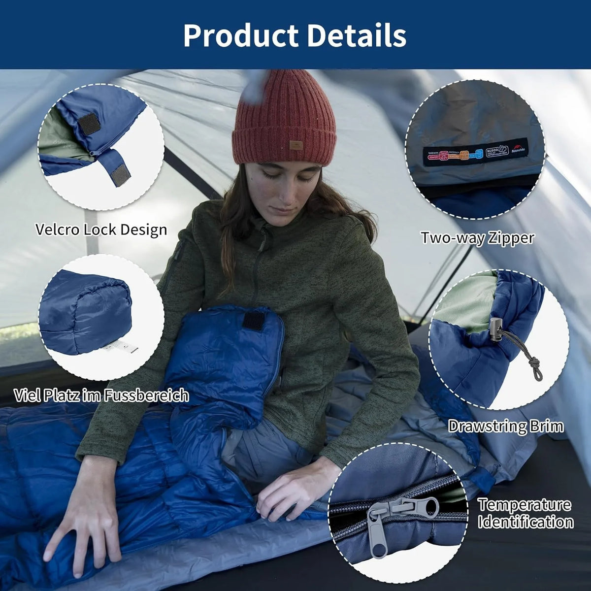 Naturehike Warm Mummy Sleeping Bag For Winter Camping Adults