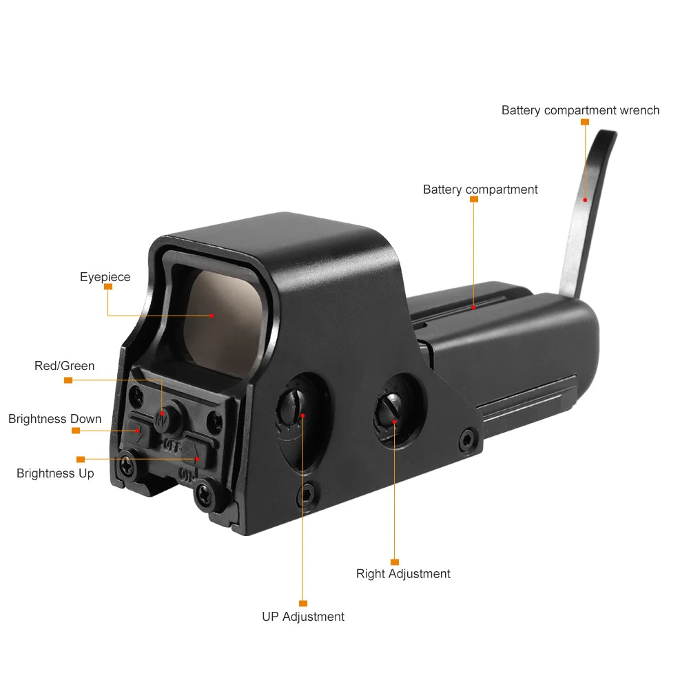 Bestsight 551 Red Green Dot Holographic Sight Scope For Hunting Rifle
