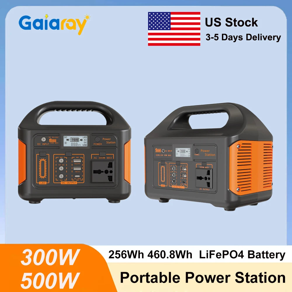 GaiaRay Portable Power Station With LiFePO4 Battery For Camping