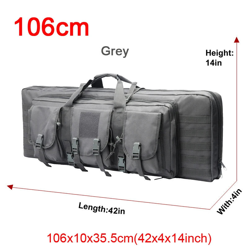 LQARMY Tactical Double Rifle Case Molle Hunting Airsoft Gun Bag
