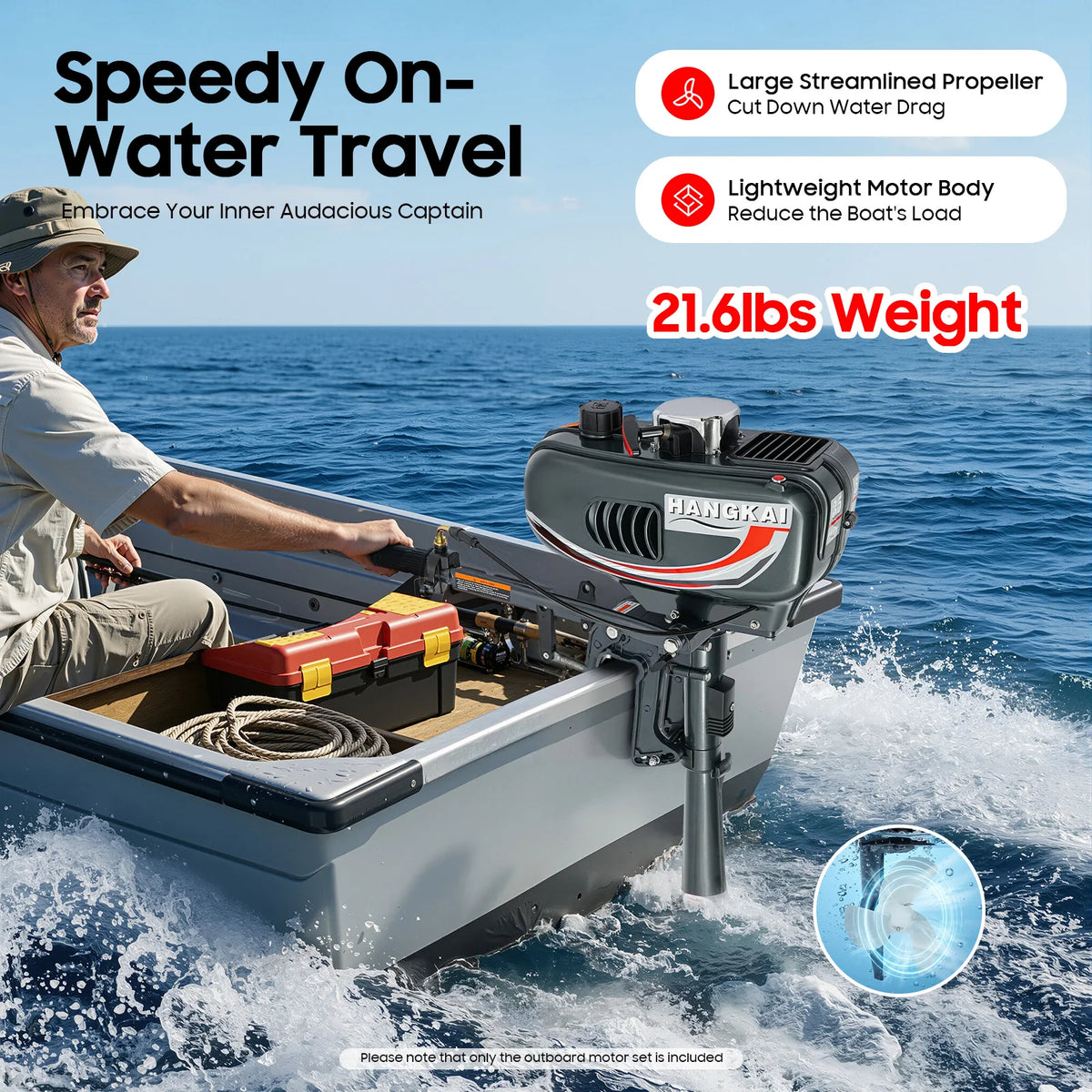 Bymaocar Two Stroke Outboard Motor With Manual Start