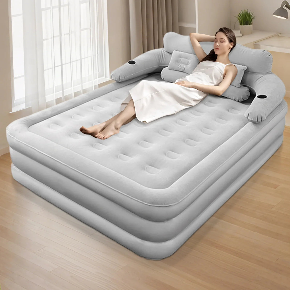 Automatic Inflatable Camping Mattress With Built In Fast Inflator Pump