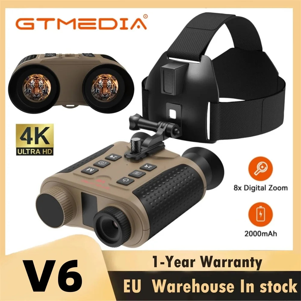 GTMEDIA V6 Infrared Night Vision Binoculars With 4K Recording