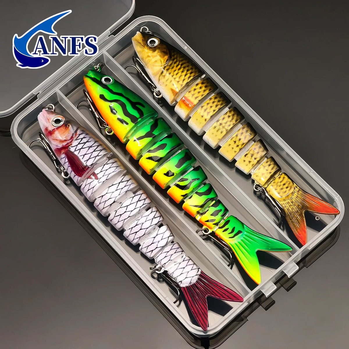 ANFS Realistic Jointed Swimbait Fishing Lures for Bass and Trout