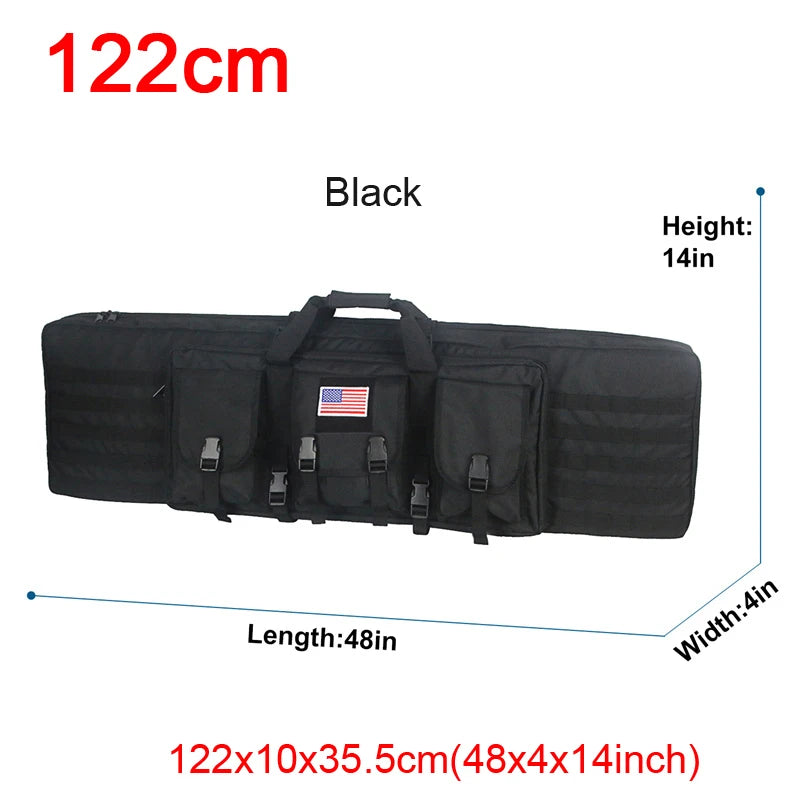 LQARMY Tactical Double Rifle Case Molle Hunting Airsoft Gun Bag