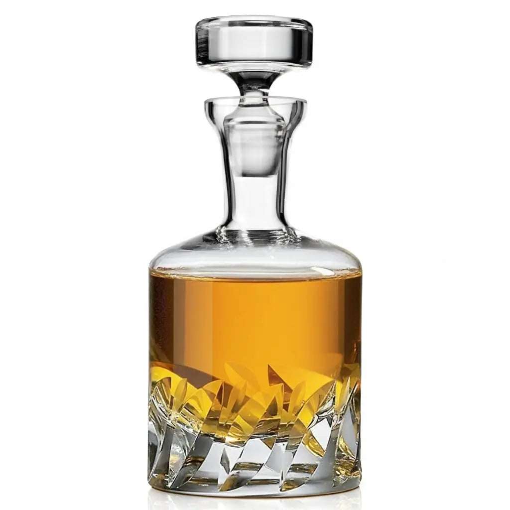 Large Wine Decanter 66 oz | Hand-Blown Lead-Free Crystal | Wide Base for Optimal Aeration | Crystal Stopper | Gift-Boxed