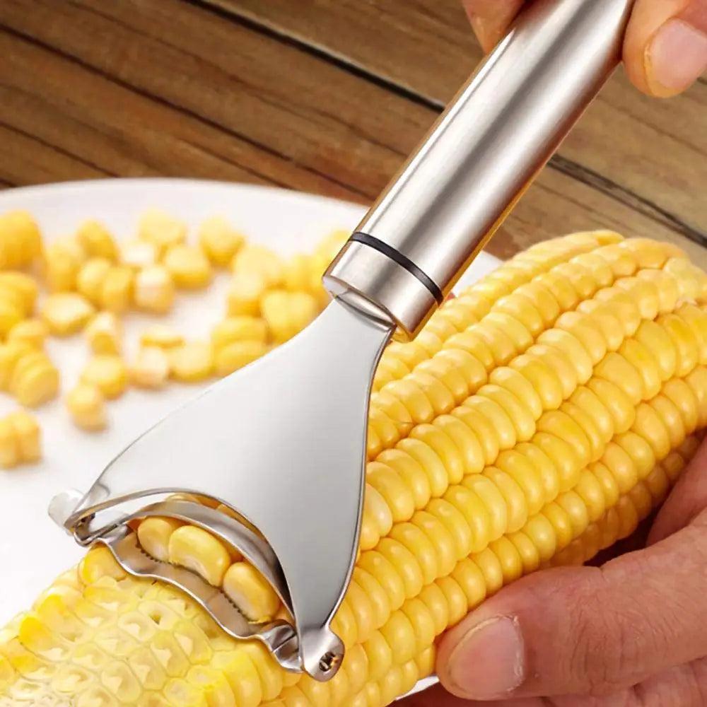 Stainless Steel Y Shaped Corn Peeler With Kernel Remover Tool