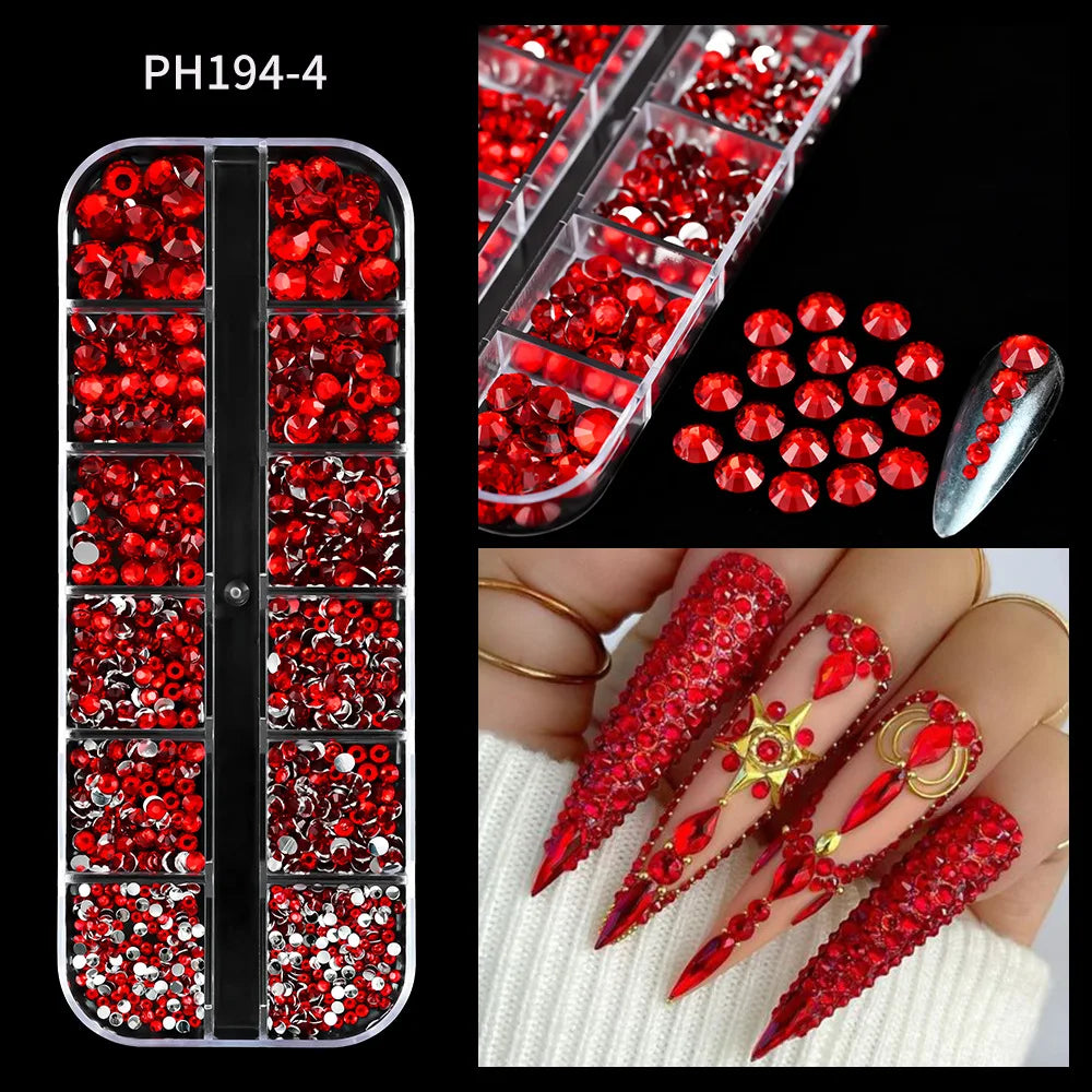AB Crystal Nail Art Rhinestones Kit With Application Tools