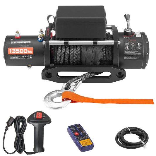 SucceBuy Electric Winch With Synthetic Rope Wireless Control For Recovery