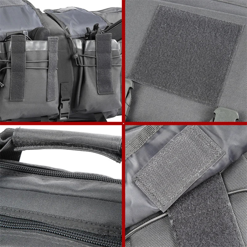 LQARMY Tactical Double Rifle Case Molle Hunting Airsoft Gun Bag
