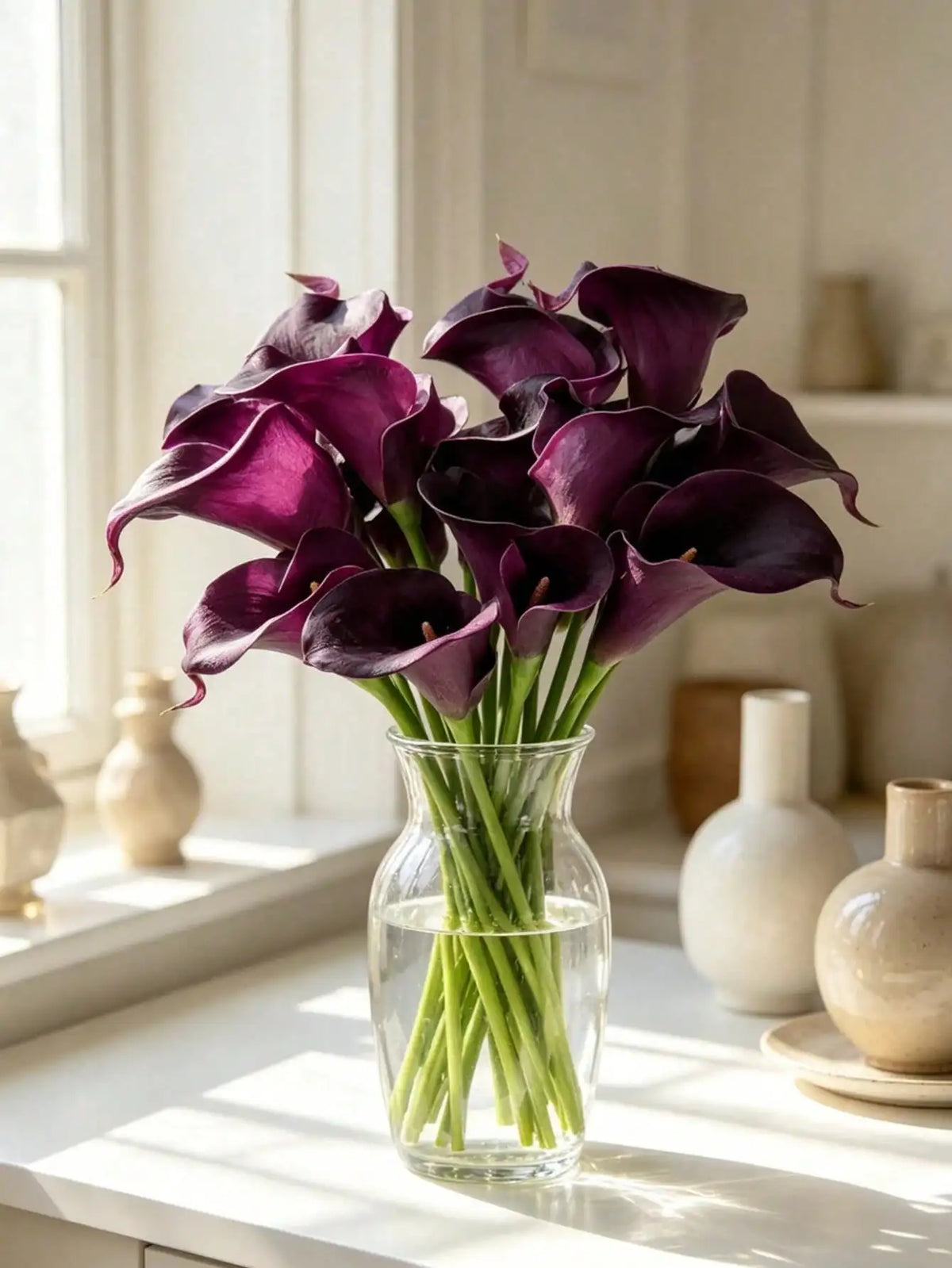 Realistic Artificial Calla Lily Bouquet For Wedding And Home Decor