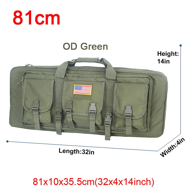 LQARMY Tactical Double Rifle Case Molle Hunting Airsoft Gun Bag