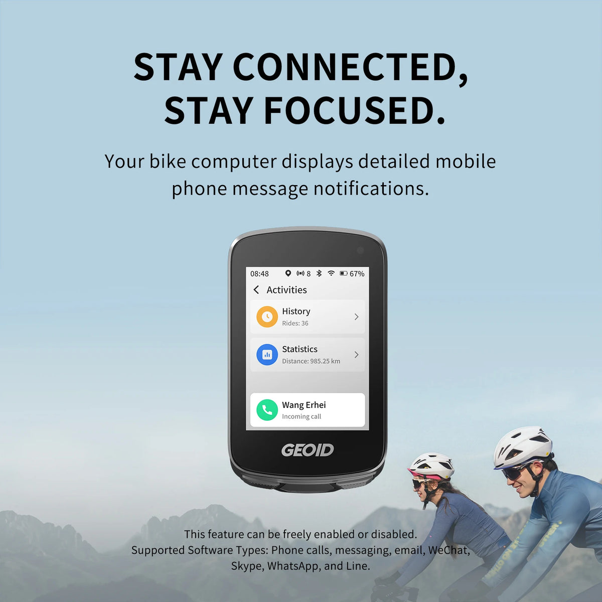 GEOID CC700 Pro GPS Bicycle Computer With Touchscreen Navigation