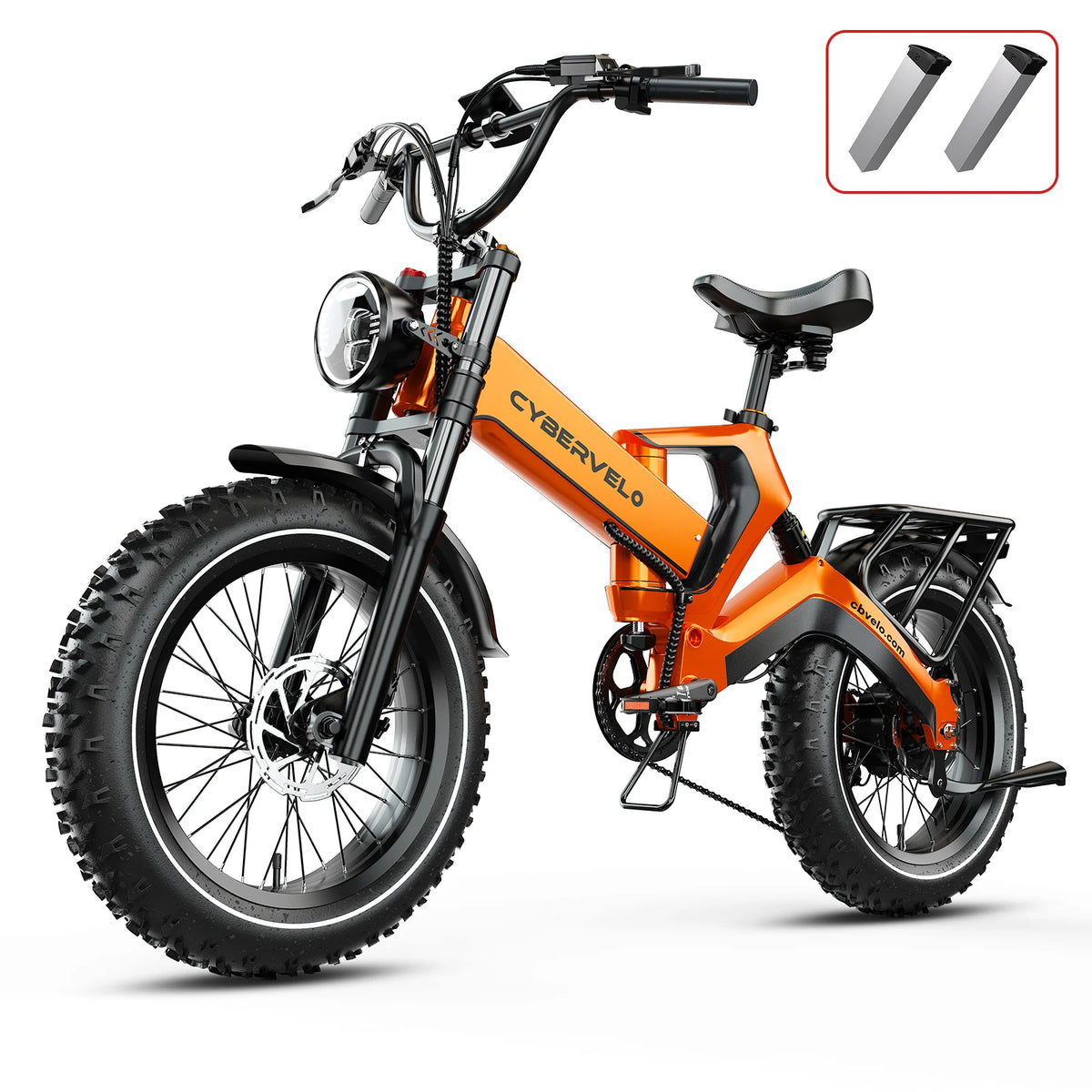Cybervelo Foldable Fat Tire Electric Bike With 2000W Motor