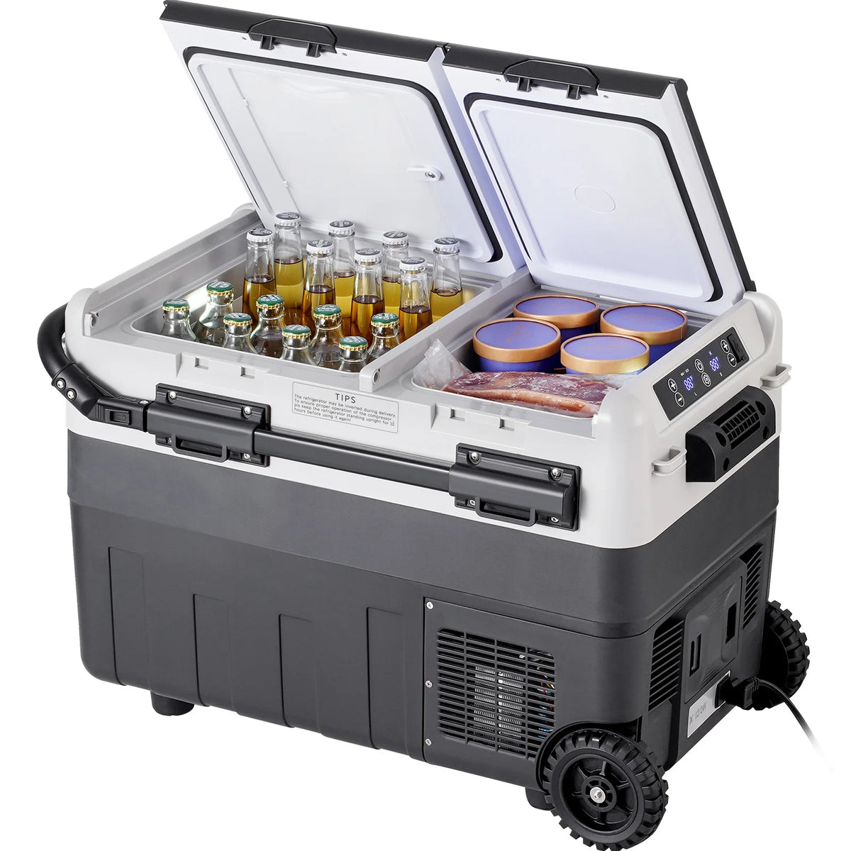 SucceBuy Portable Car Refrigerator Dual Zone Compressor Freezer Cooler