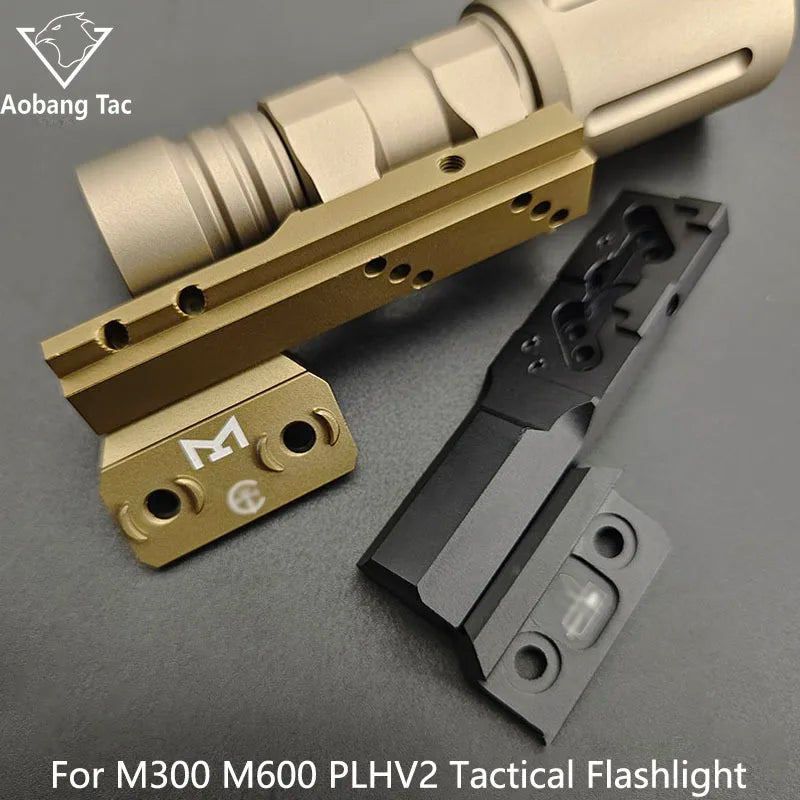 Tactical M300B M600B Flashlight Set M600C M300C LED Airsoftl Hunting Lamp with MLOK or 20MM Light Mount+SF Plug Momentary Switch