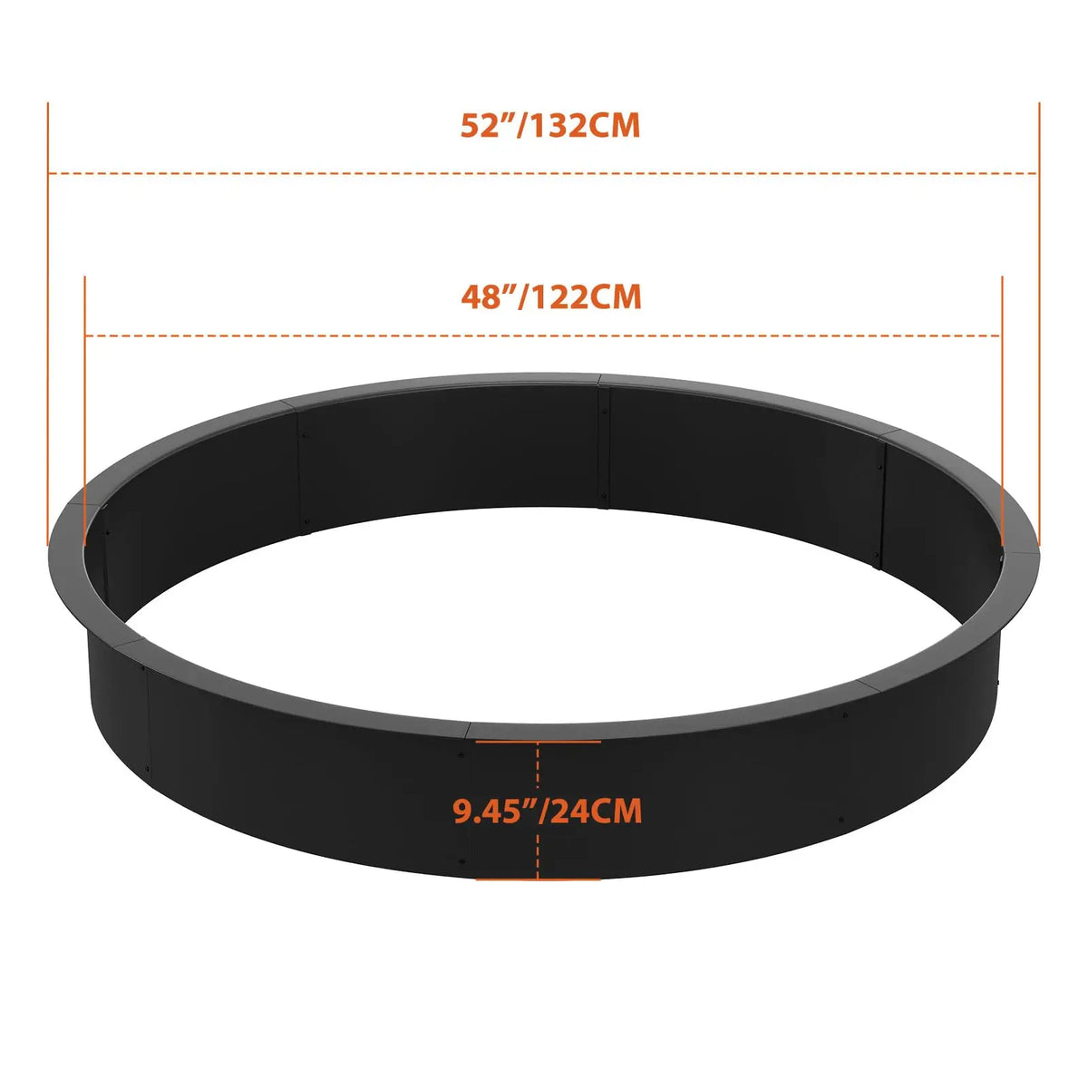 Outdoor Heavy Duty Steel Smokeless Fire Pit Ring Insert